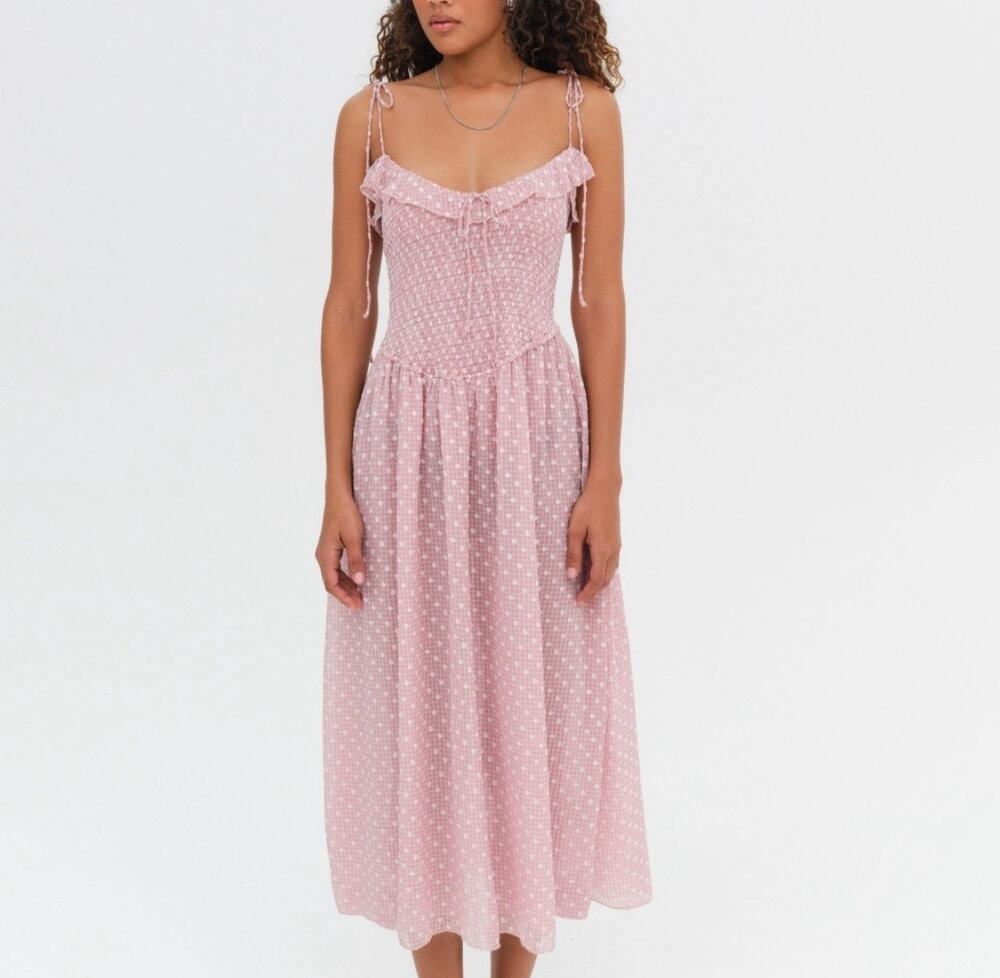 For Love & Lemons Maxine Midi Dress Large